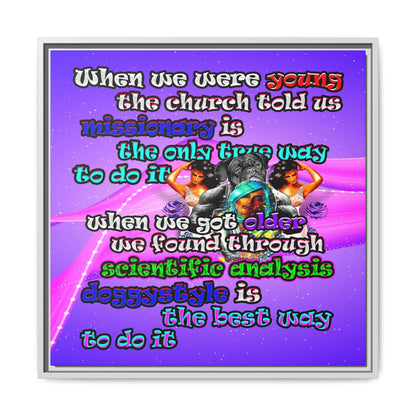 doggystyle - framed canvas art (purple-pink wave)