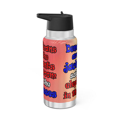 donkeys and elephants - Gator Tumbler, 32oz  (yellow-orange wave)