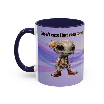 I don't care that your grey - Accent Mug (light blue-pink wave)