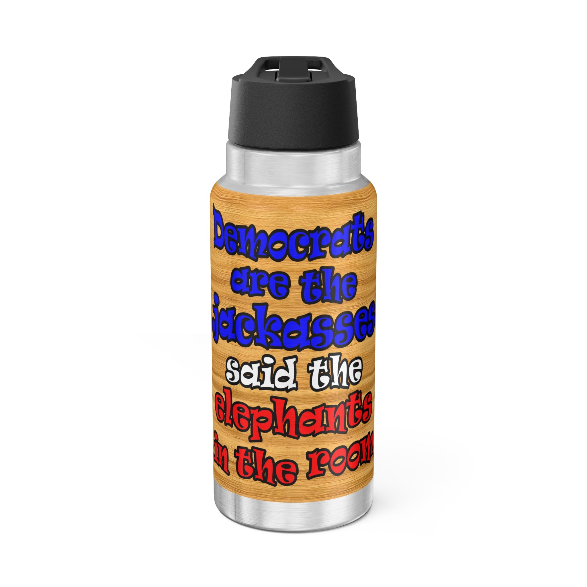 donkeys and elephants - Gator Tumbler, 32oz  (butterscotch wood finish)