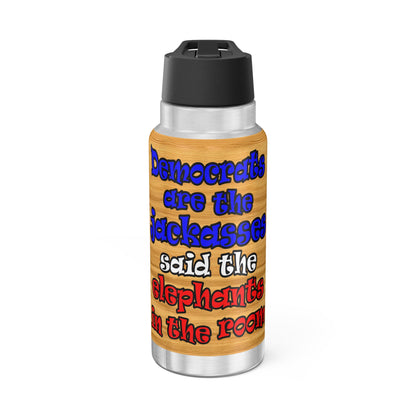 donkeys and elephants - Gator Tumbler, 32oz  (butterscotch wood finish)