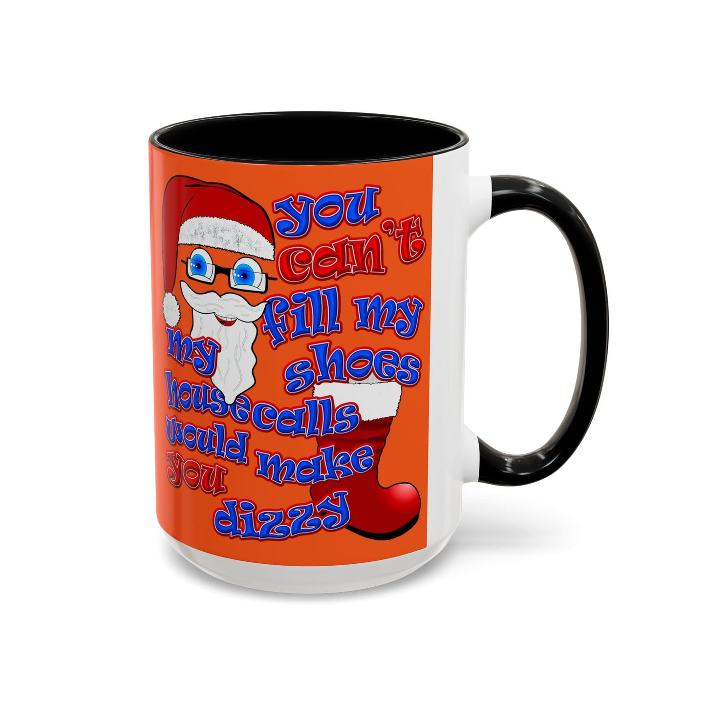 santa's shoes - Accent Mug (orange)