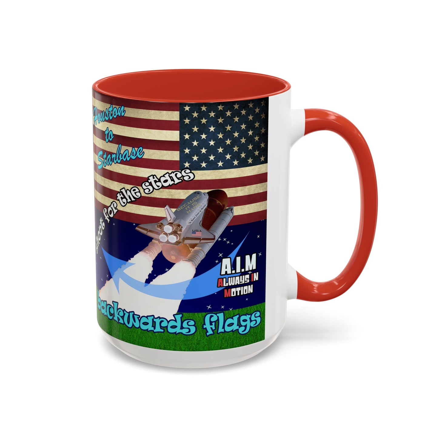 shoot for the stars - Accent Mug ('snoops' background)