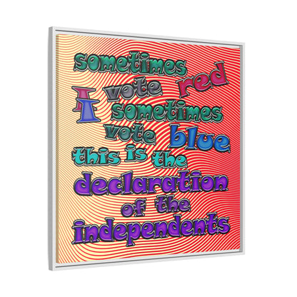 declaration of the independents - framed canvas art (yellow-orange wave)