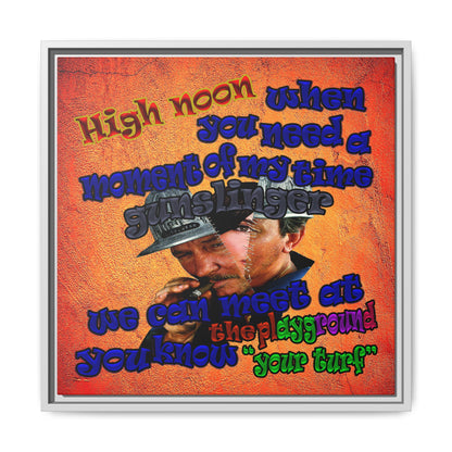 high noon - framed canvas art (burnt orange)