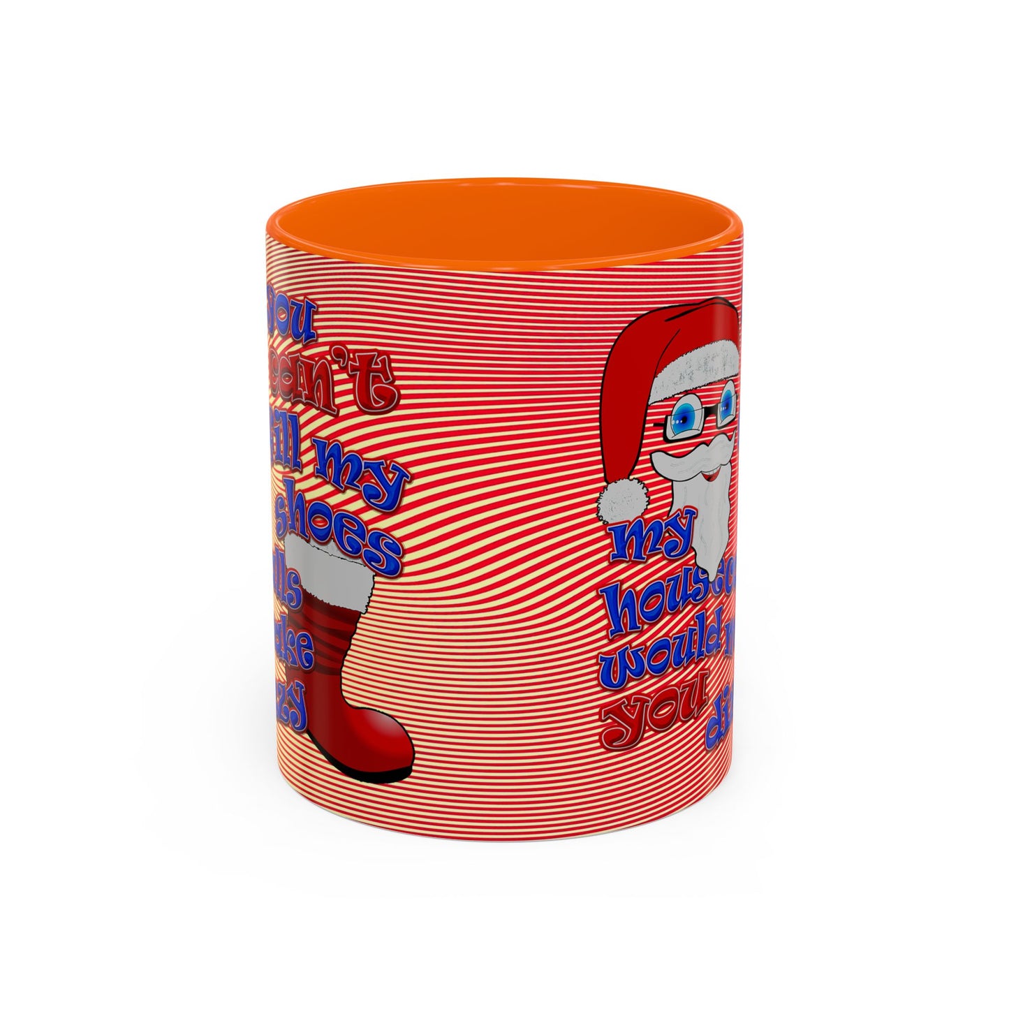 santa's shoes - Accent Mug (yellow-orange wave)