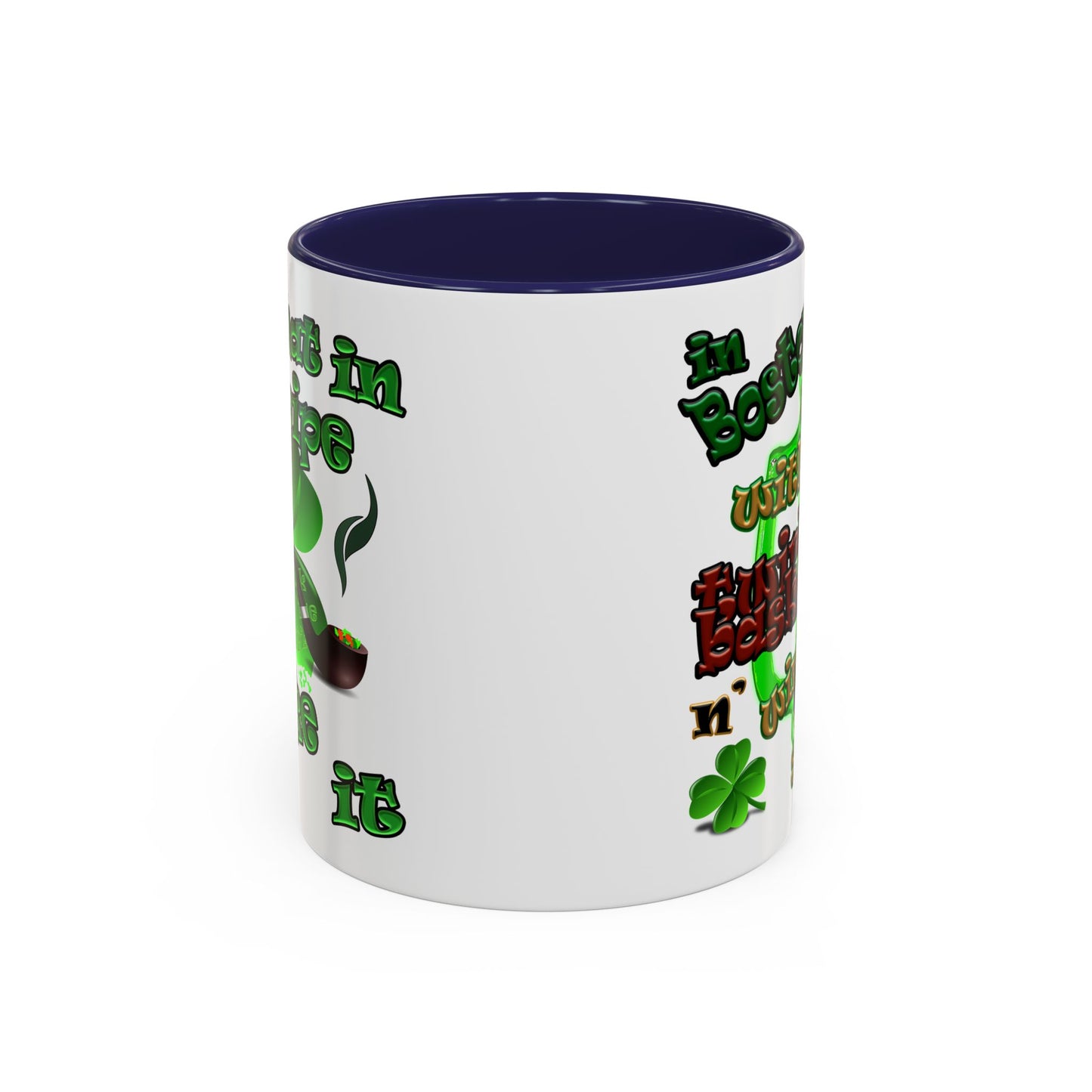celtics logo - Accent Mug (white)