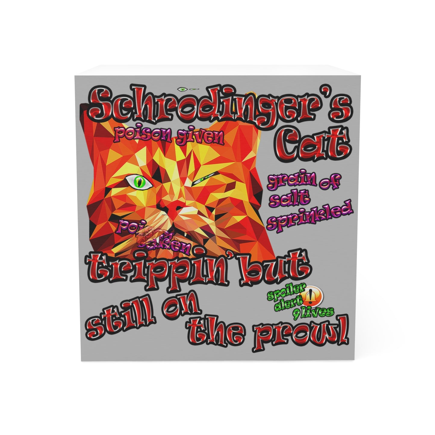 schrodinger's cat - note cube (light grey)
