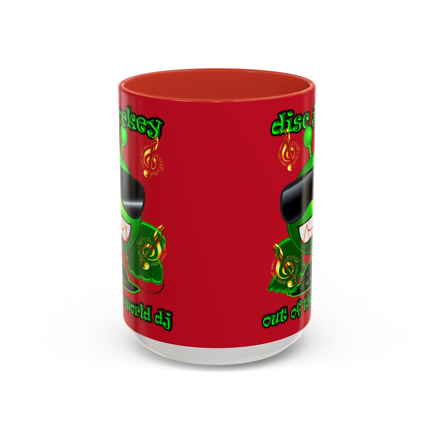disc jockey - Accent Mug (dark red)
