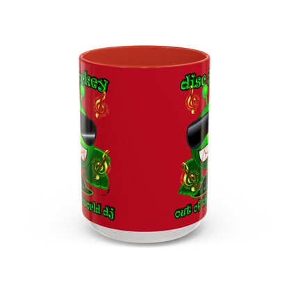 disc jockey - Accent Mug (dark red)