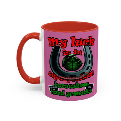my luck - Accent Mug (light pink)