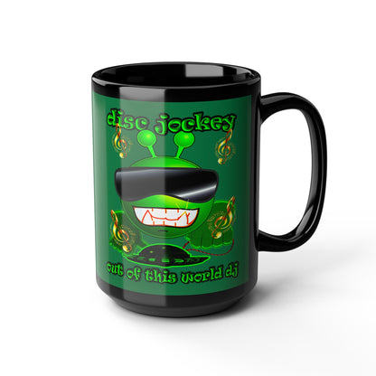 disc jockey - Black Mug (dark green)