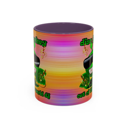 disc jockey - Accent Mug (color blur)