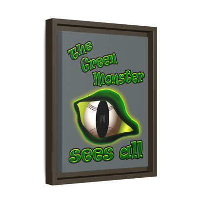 green monster - framed canvas art (dark grey)