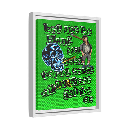 og - framed canvas art (logo green)