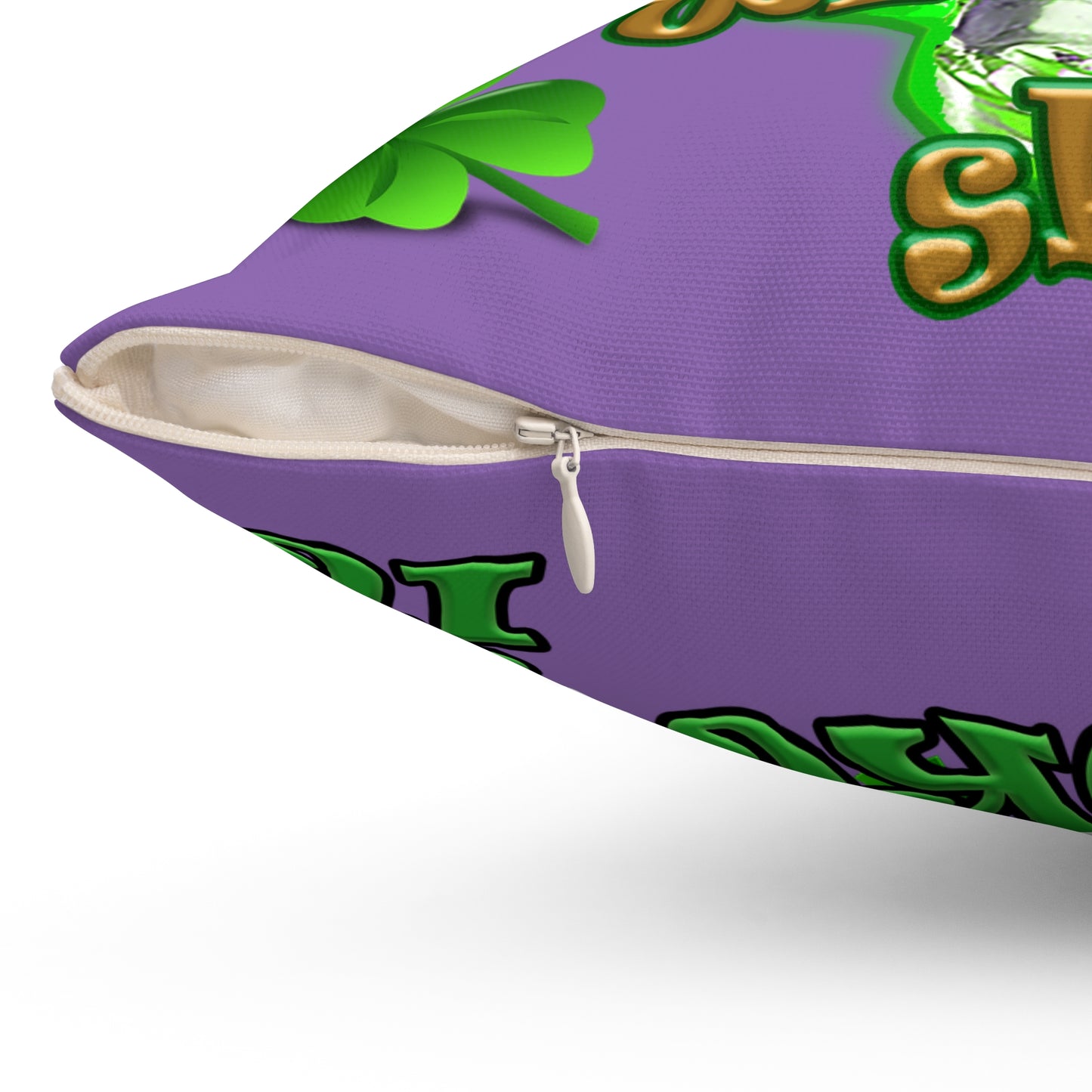 celtics logo - Spun Polyester Square Pillow - (light purple)