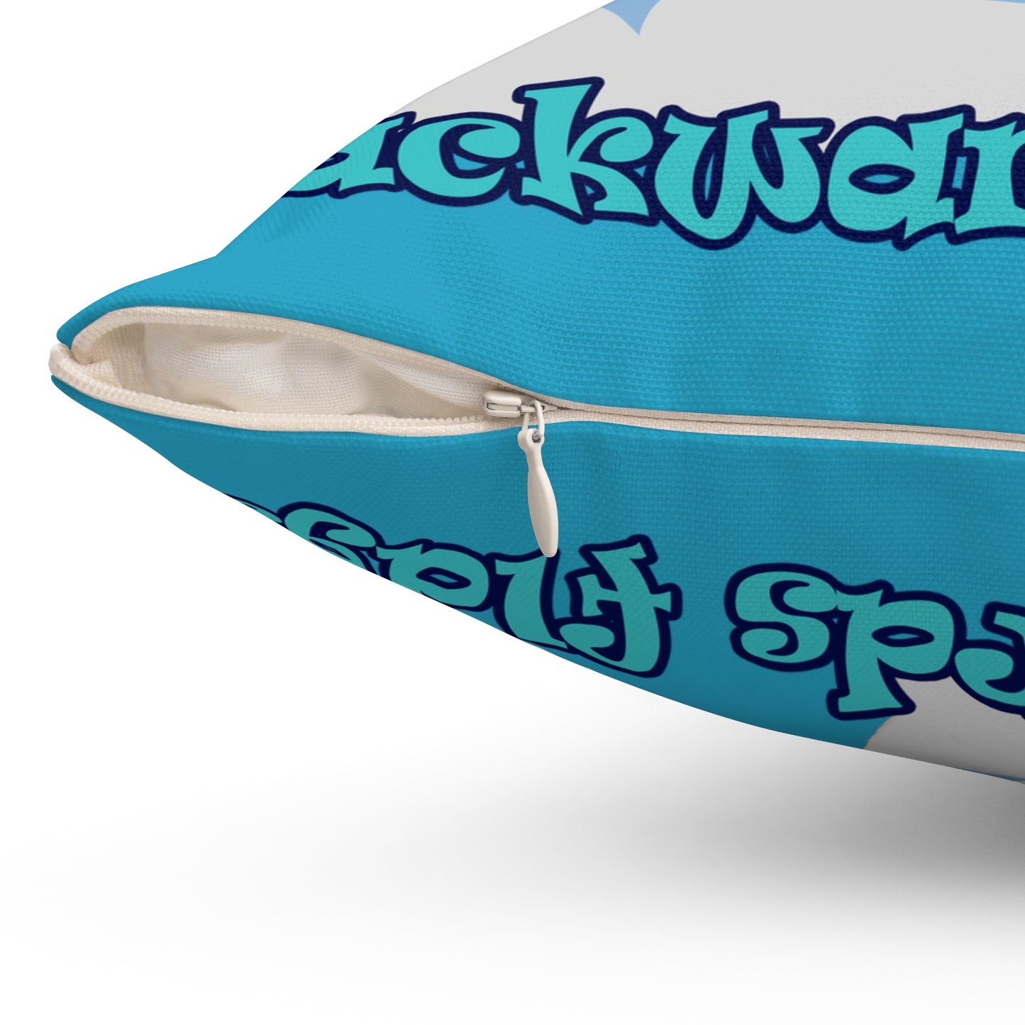 shoot for the stars - Spun Polyester Square Pillow - (turquoise)