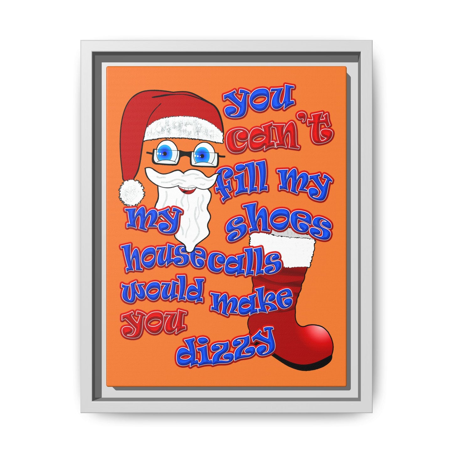 santa's shoes - framed canvas art (crusta)