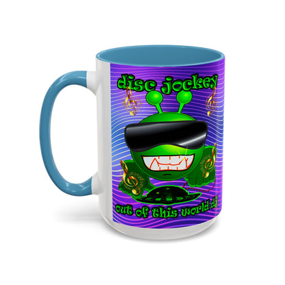 disc jockey - Accent Mug (purple wave)