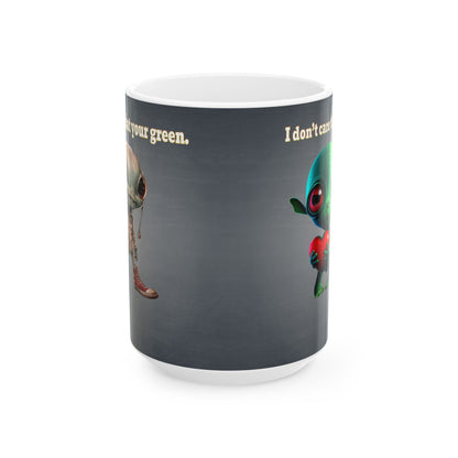 I don't care that your grey - White Mug (grey-light grey)