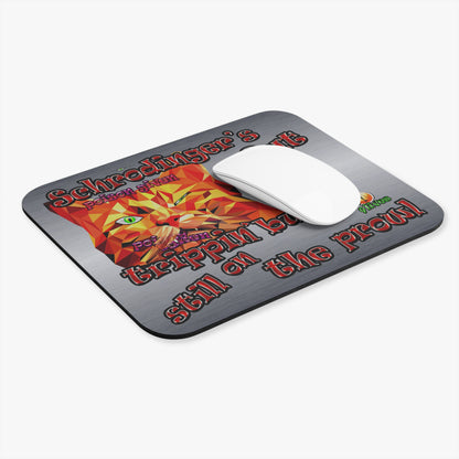 schrodinger's cat - Mouse Pad (Rectangle) (brushed nickel)