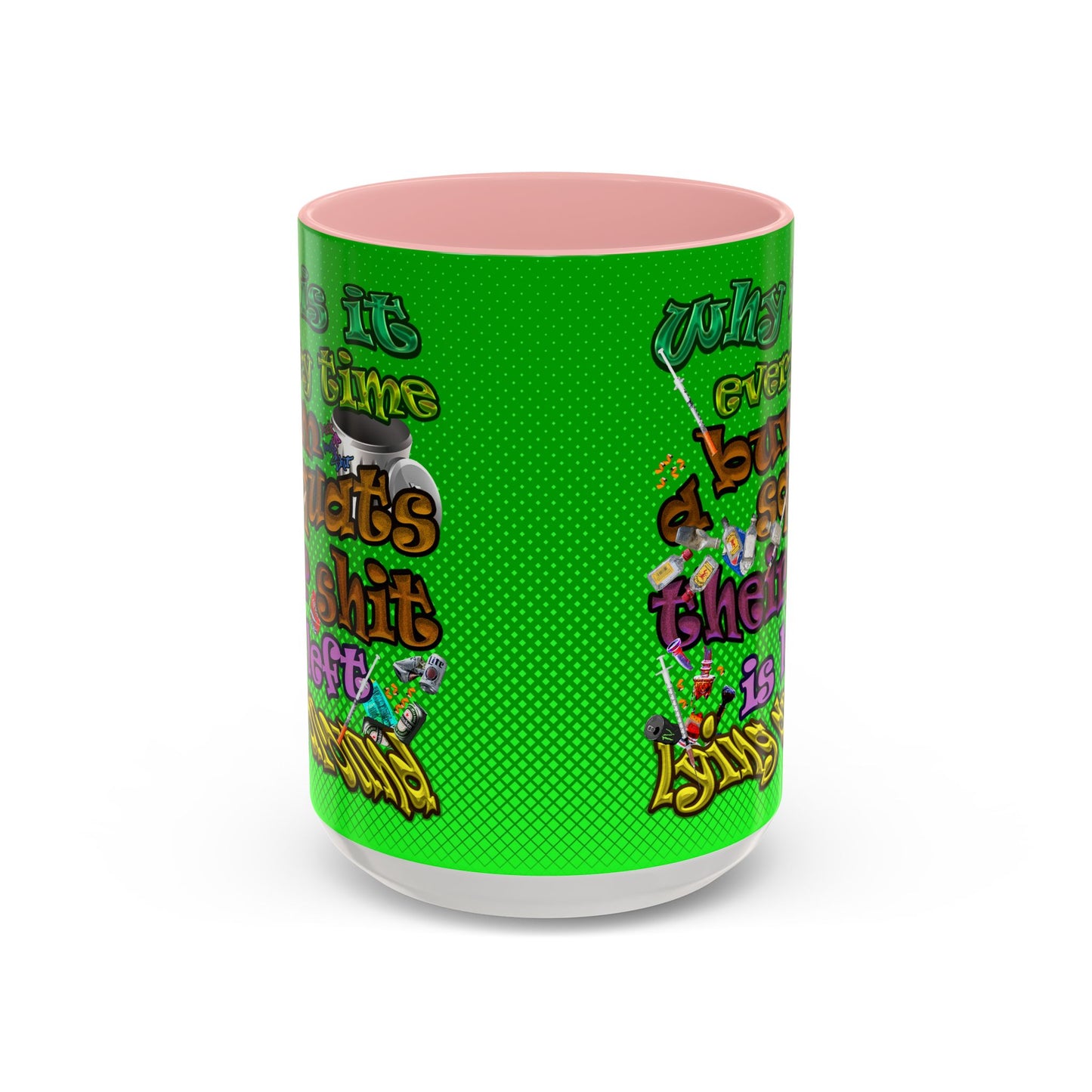 the bum's shit - Accent Mug (logo green)