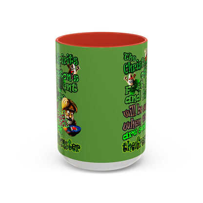 christmas spirits of boston - Accent Mug (green)