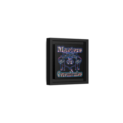 em cee squared - framed canvas art (black)