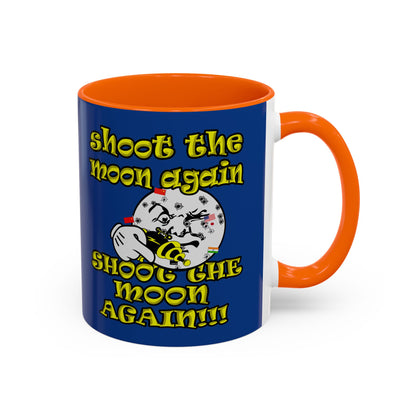 shoot the moon again - Accent Mug (dark blue)