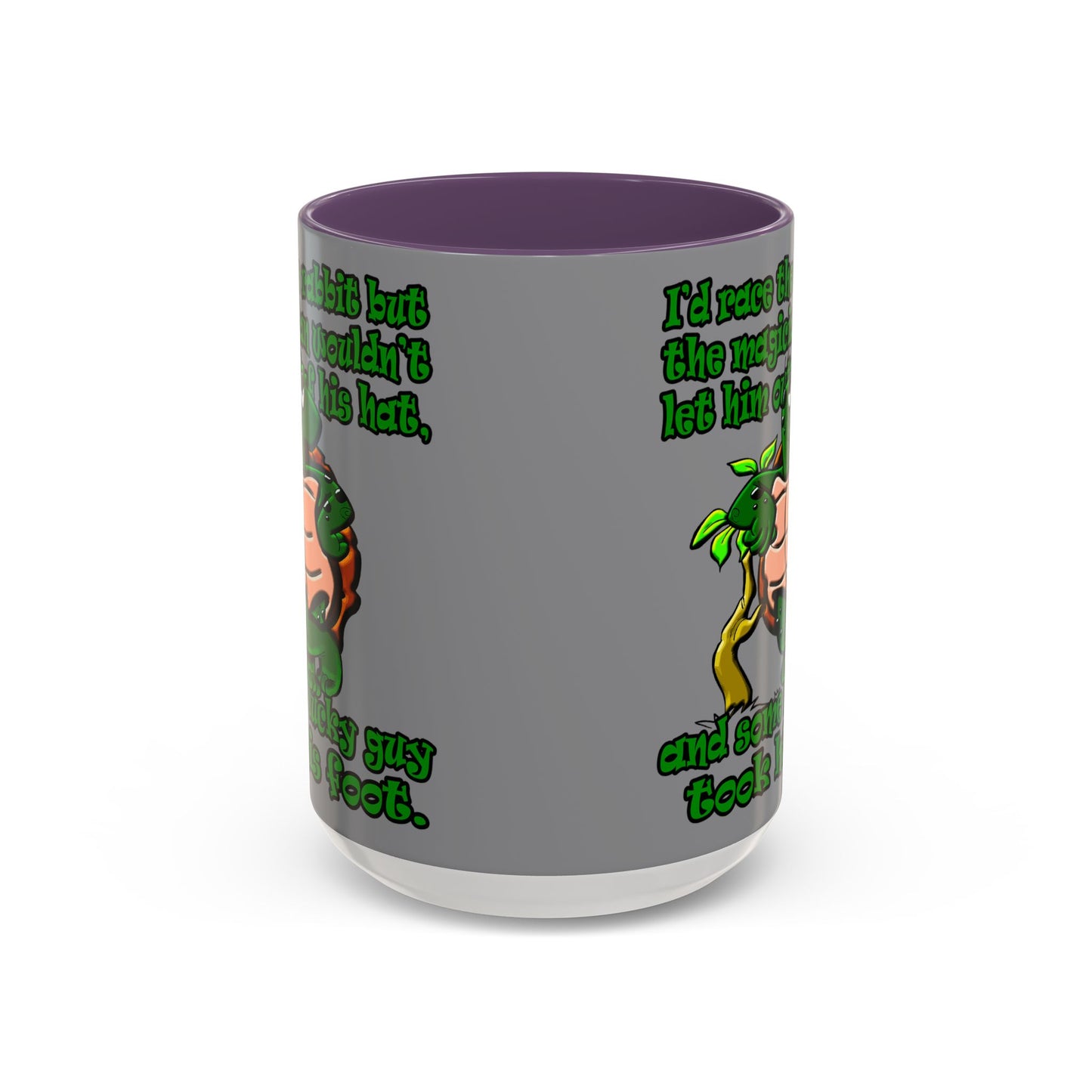turtle race - Accent Mug (grey)