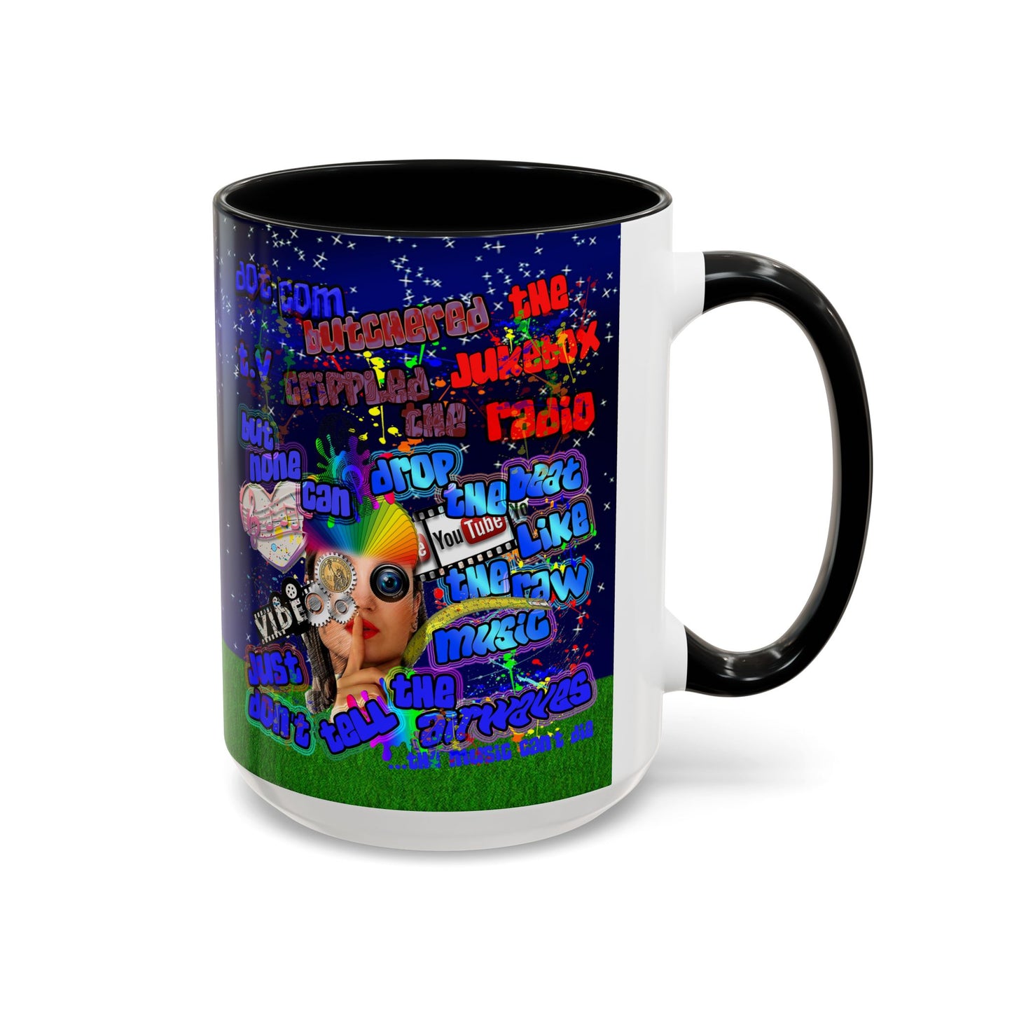 drop the beat - Accent Mug ('snoops' background)