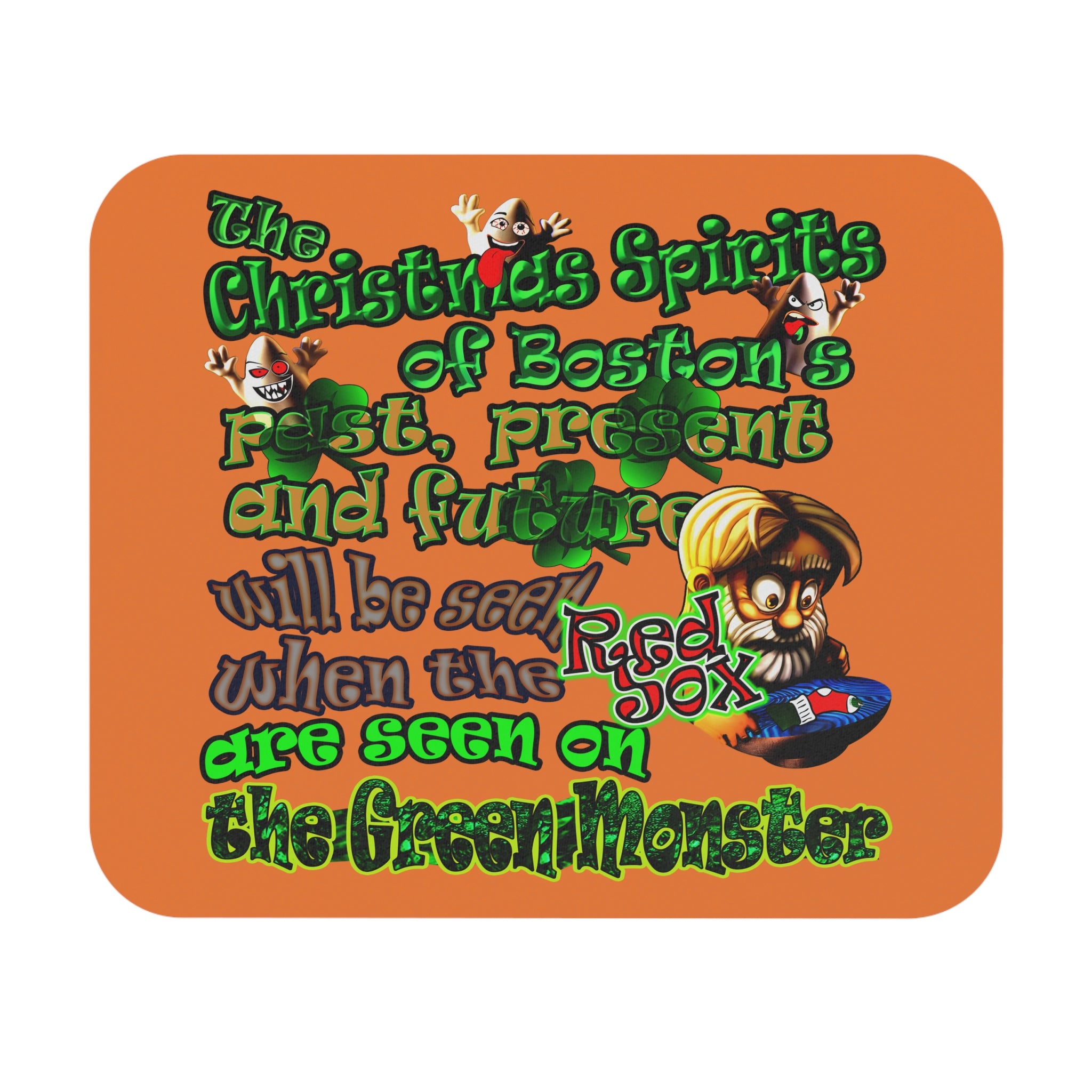 christmas spirits of boston - Mouse Pad (Rectangle) (crusta)