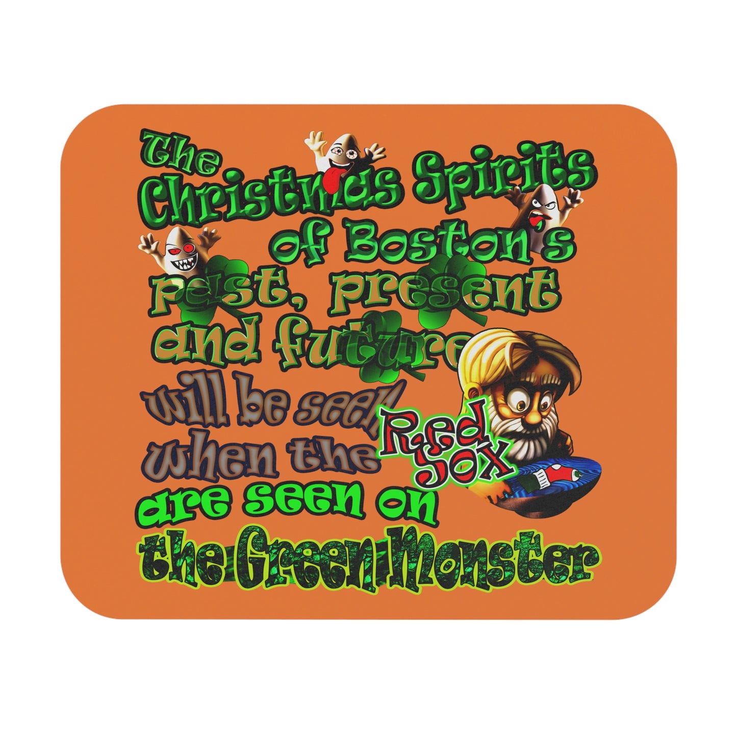 christmas spirits of boston - Mouse Pad (Rectangle) (crusta)