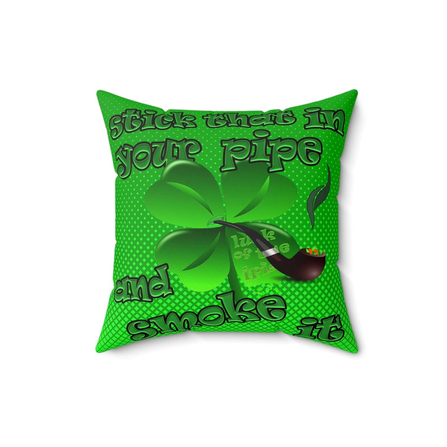 celtics logo - Faux Suede Square Pillow - (logo green)