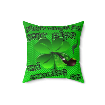 celtics logo - Faux Suede Square Pillow - (logo green)