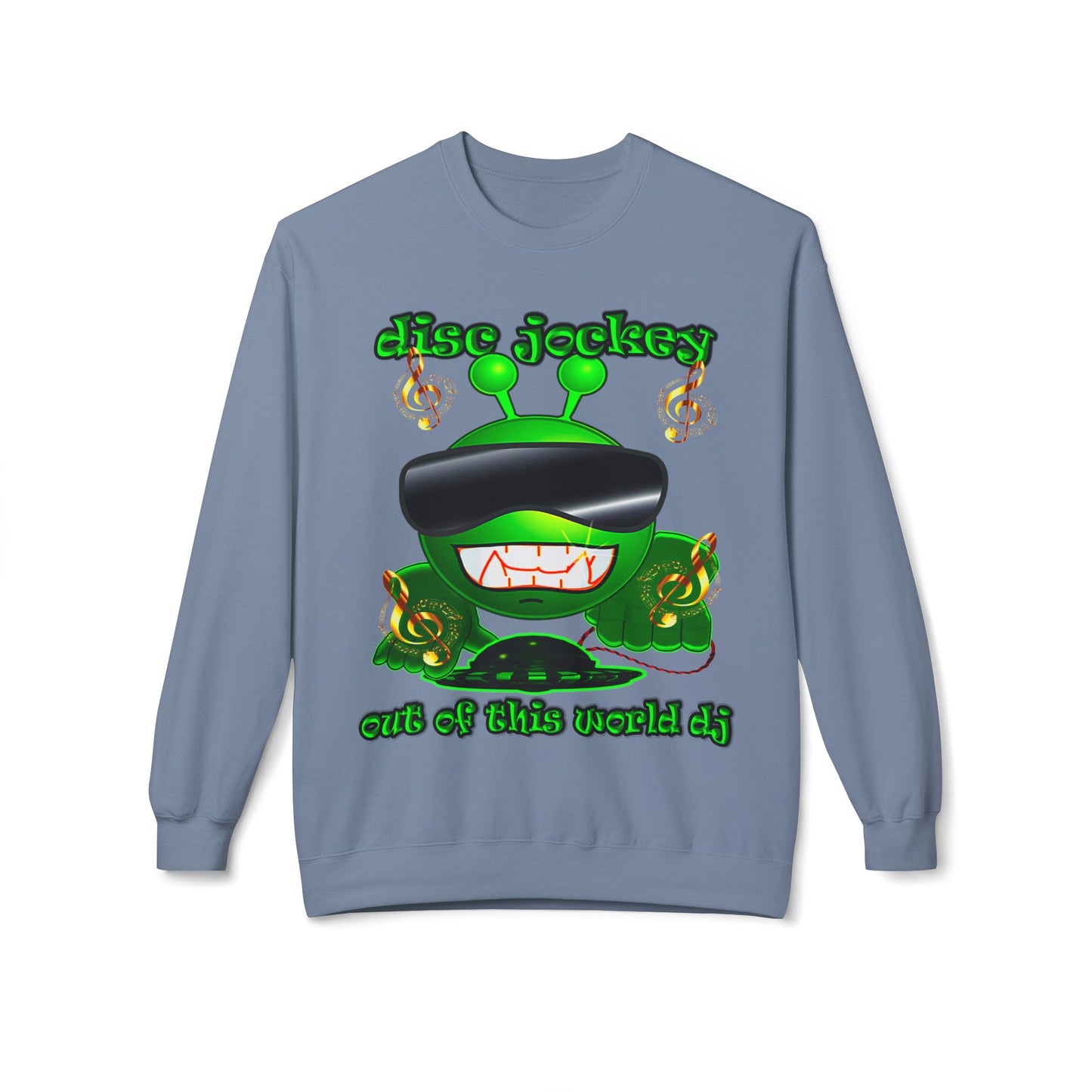 disc jockey - Unisex Midweight Softstyle Fleece Crewneck Sweatshirt