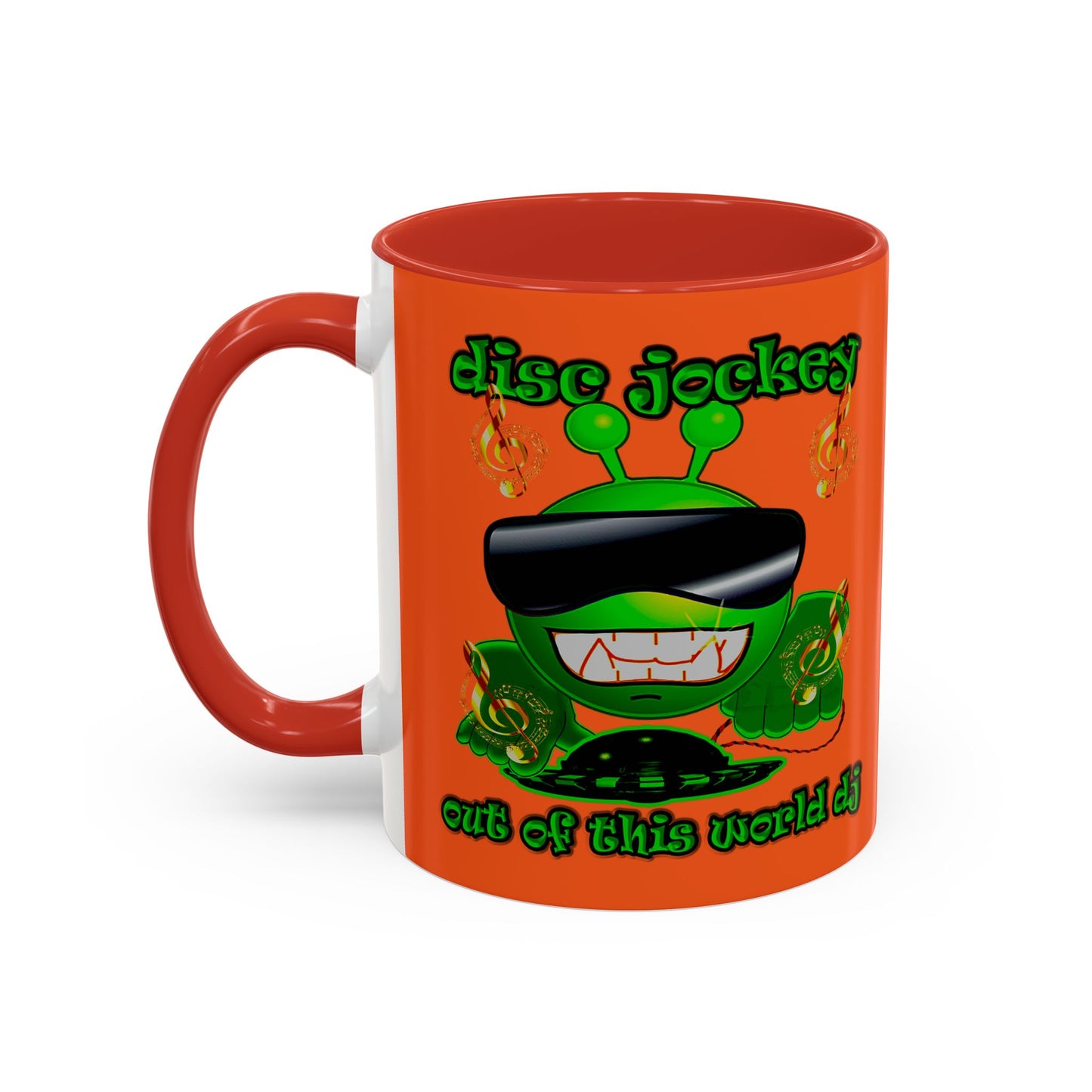 disc jockey - Accent Mug (orange)
