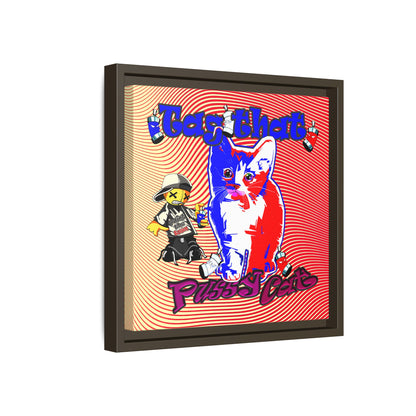 tag that - framed canvas art (yellow-orange wave)
