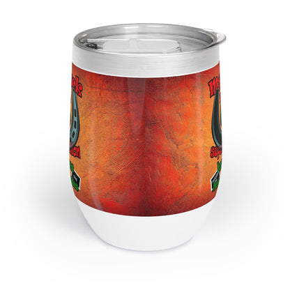 my luck - Chill Wine Tumbler (burnt orange)