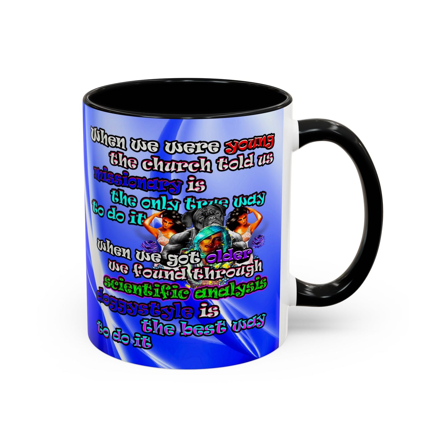 doggystyle - Accent Mug (blue-white wave)