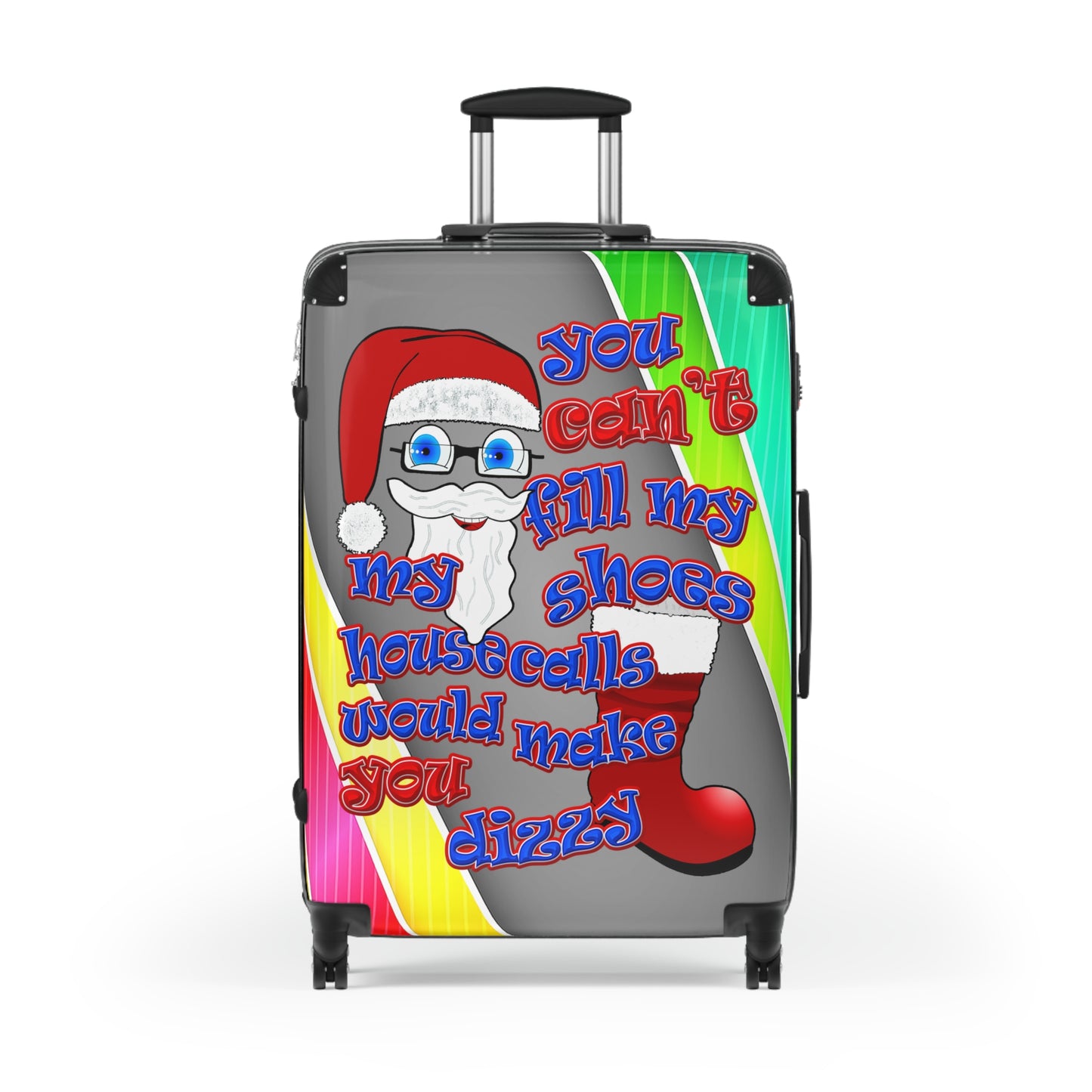 santa's shoes - Suitcase (rainbow split)