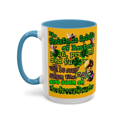 christmas spirits of boston - Accent Mug (yellow)