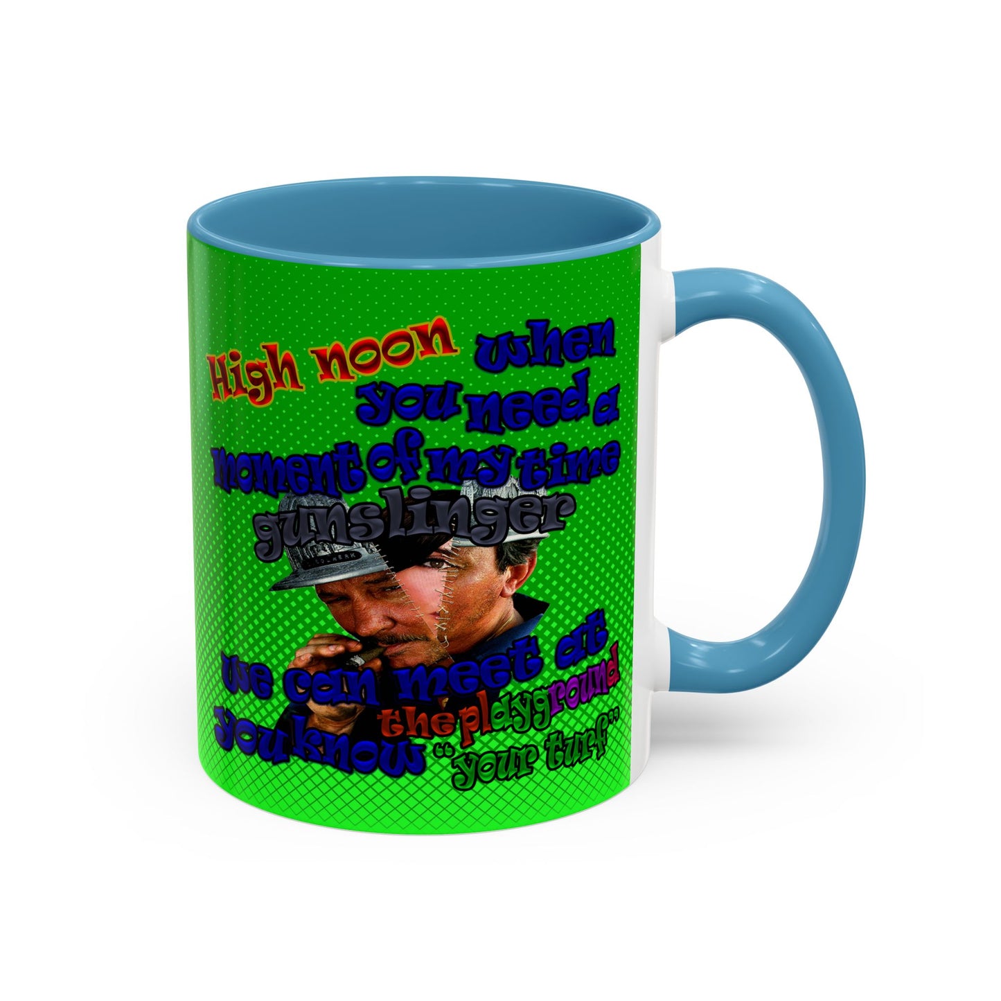 high noon - Accent Mug (logo green)