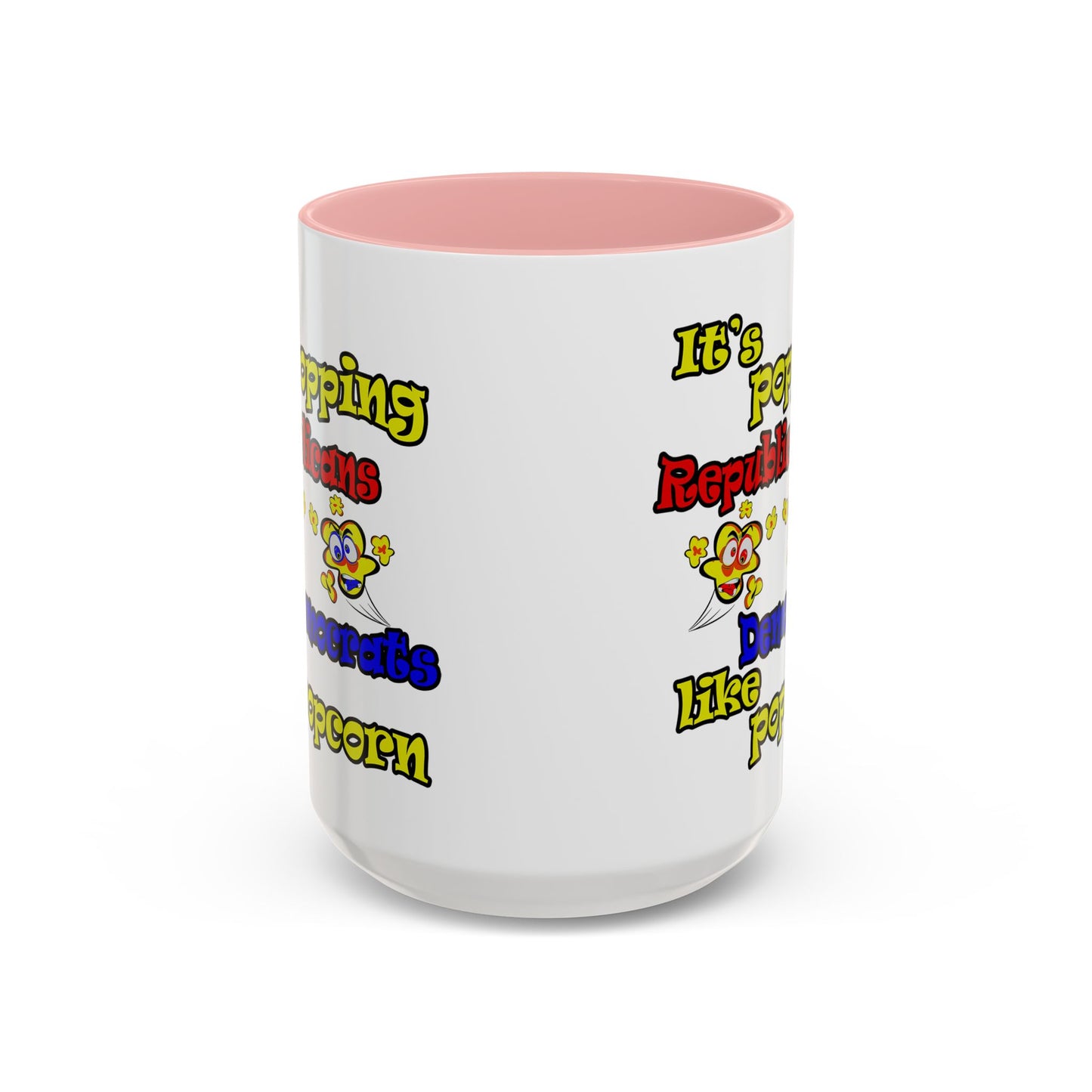 popping like popcorn - Accent Mug (white)