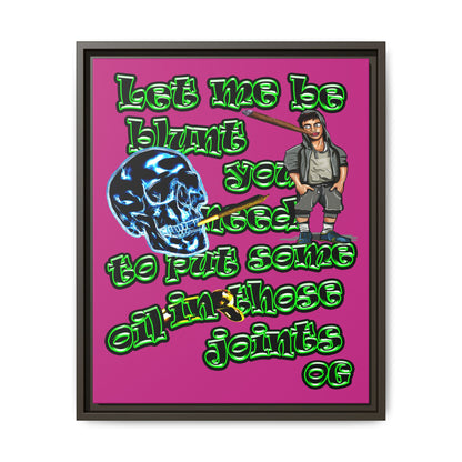 og - framed canvas art (pink)