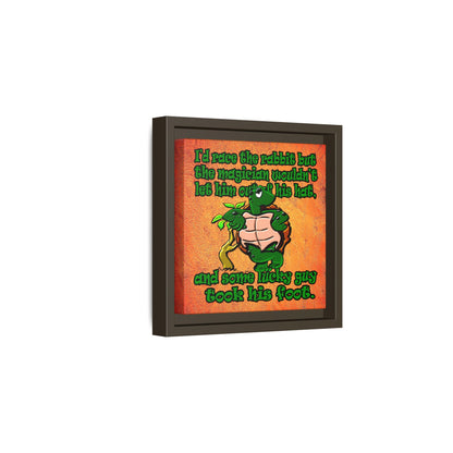 turtle race - framed canvas art (burnt orange)