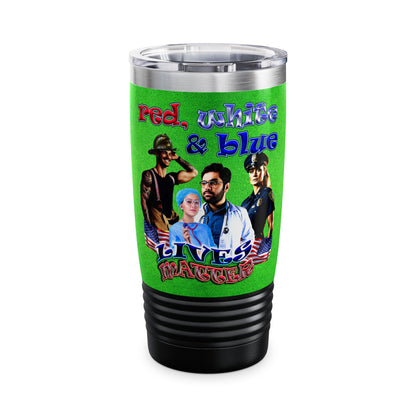 rw&b lives matter - Ringneck Tumbler, 20oz (green turf)