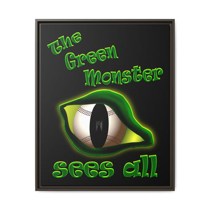green monster - framed canvas art (black)
