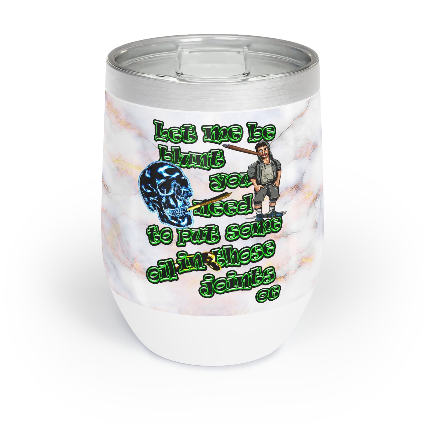 og - Chill Wine Tumbler (white marble)