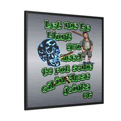 og - framed canvas art (brushed nickel)